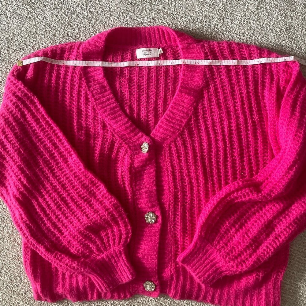 Hot Pink oversized cardigan